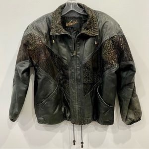 💗VINTAGE 80’s Winlit Leather Jacket